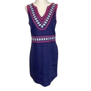 NWT Hatley linen embroidered sleeveless dress, sz XS